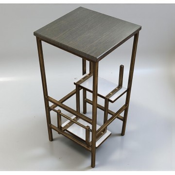 Стул-лестница на 3 ступени Minos бронза / венге