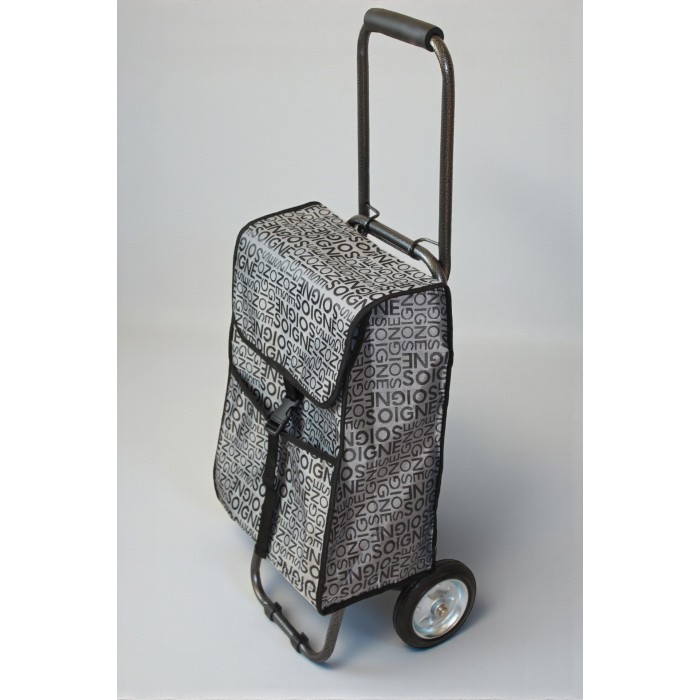 Кравчучка візок із сумкою на металевих колесах сіра складна Кравчучка візок із сумкою на металевих колесах сіра складна