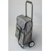 Кравчучка візок із сумкою на металевих колесах сіра складна