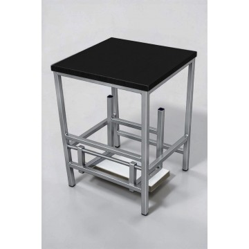 Стілець-драбина Linus лофт 45 см хром/чорний Наша Ковка