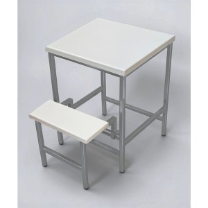 Стілець-драбина Linus лофт 45 см хром/білий Наша Ковка