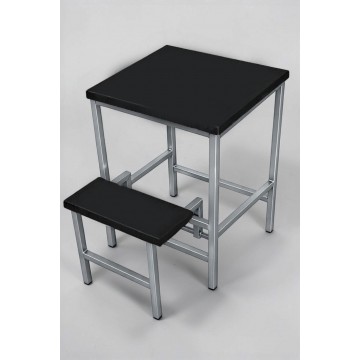 Стілець-драбина Linus лофт 45 см хром/білий Наша Ковка