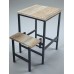 Стілець-сходинка LOFT Linus 45 см — чорний / дуб