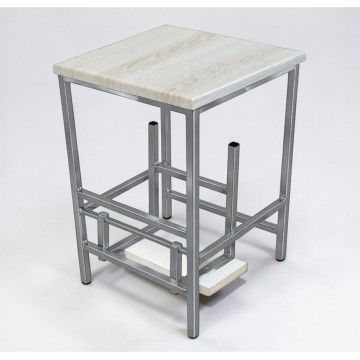 Стілець-драбина Linus лофт 2 сходинки хром/аляска Наша Ковка