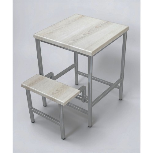 Стул-стремянка Linus лофт 2 ступени хром/аляска Наша Ковка