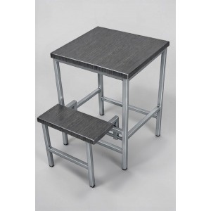 Стілець-драбина Linus лофт 45 см хром/венге Наша Ковка