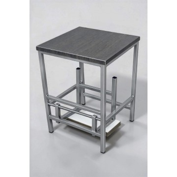 Стілець-драбина Linus лофт 45 см хром/венге Наша Ковка