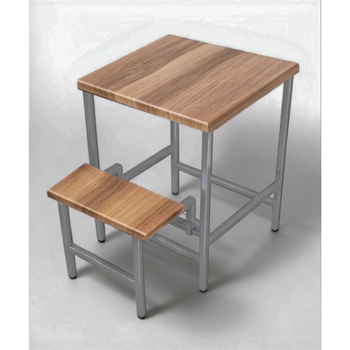 Стул-стремянка Linus лофт 45 см хром/вишня малага Наша Ковка