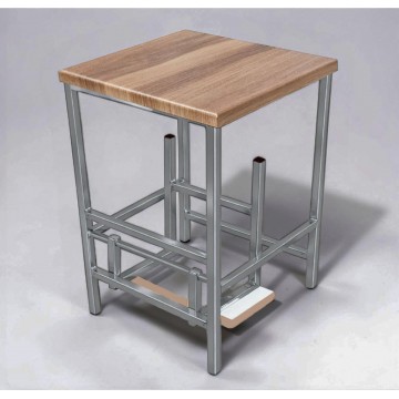 Стілець-драбина Linus лофт 45 см хром/вишня малага Наша Ковка