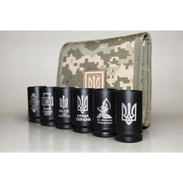 Подарочный набор рюмок в кейсе 6 стопок