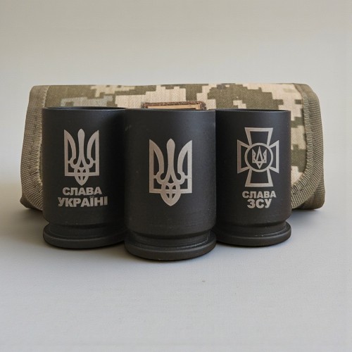 Подарунковий сувенірний набір із гільз – 6 штук по 50 мл
