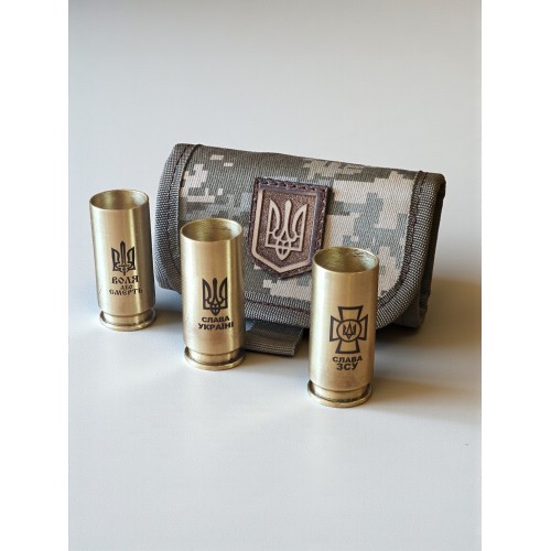 Купити подарунковий набір латунних чарок – 3 шт у кейсі