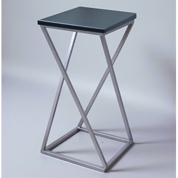 Табурет лофт барний Вектор 65 см хром/чорний