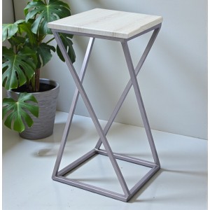 Підставка Лофт Вектор 65 см хром/аляска Наша Ковка