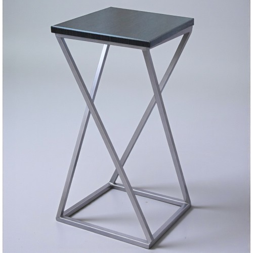 Барний табурет лофт з металевим каркасом Вектор хром/венге