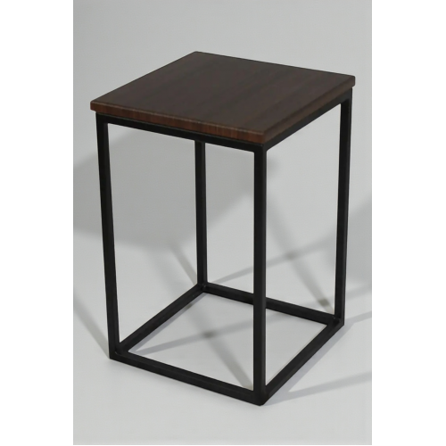 Табурет лофт «Куб» чорний / венге