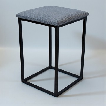 Табурет лофт Куб з м’яким сидінням сірого кольору