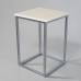 Табурет лофт «Куб» металевий каркас 30×30×45 см МДФ білий