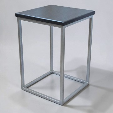 Табурет в стилі лофт Куб хром/венге