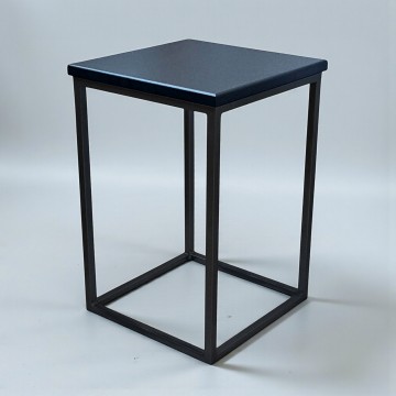 Табурет Лофт Куб чорний/чорний Наша Ковка