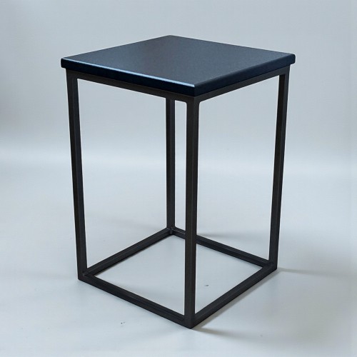 Табурет лофт «Куб» чорний / чорний