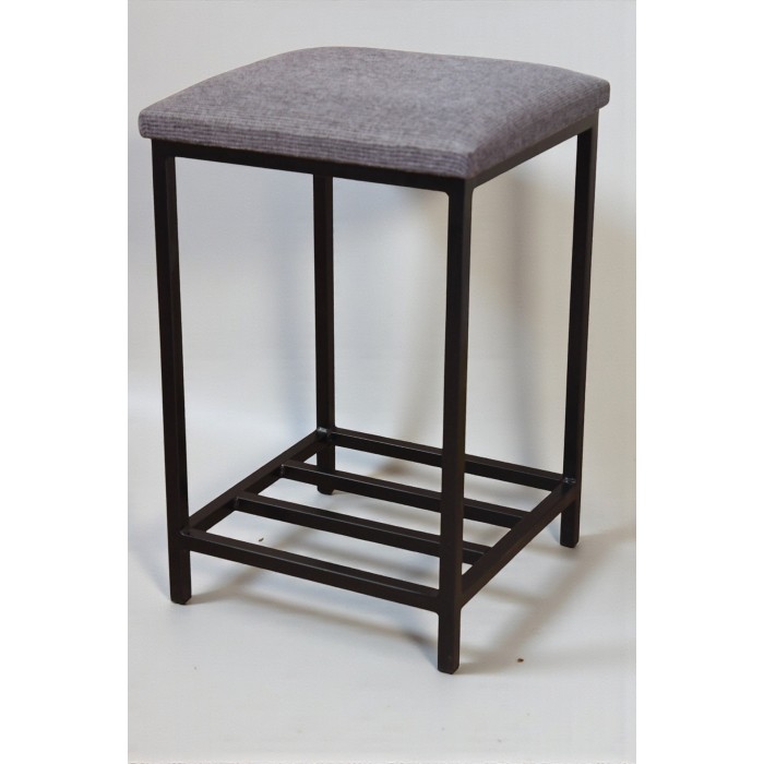 Табурет лофт «Міраміс» з полицею чорний / сірий Табурет лофт «Міраміс» з полицею чорний / сірий