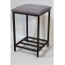 Табурет лофт «Міраміс» з полицею чорний / сірий