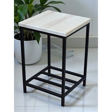 Подставка для цветов вазонов лофт Мирамис 45 см черный/аляска