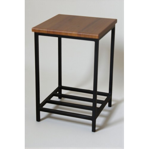 Табурет лофт «Міраміс» чорний / горіх